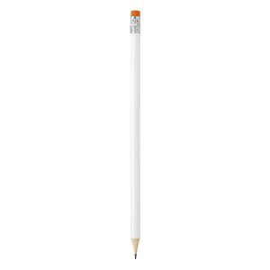 PIGMENT WHITE, drvena olovka hb sa gumicom, narandžasta
