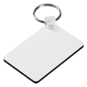 SUBLI MDF 6X4, privezak za ključeve, beli