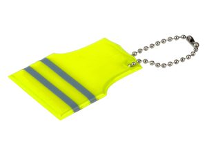 ALERT, privezak za ključeve, neon žuti