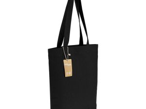 ALOE, torba od recikliranog pamuka, 300 g/m2, crna