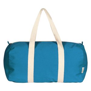 BOUNTY, sportska torba od recikliranog pamuka, 320 g/m2, tirkizno plava