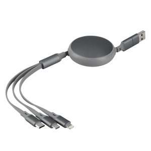 KEPLER 6IN1, usb type-c kabl za punjenje i prenos podataka, 6 u 1, 60w, tamno sivi