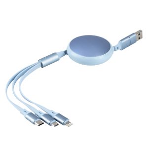 KEPLER 6IN1, usb type-c kabl za punjenje i prenos podataka, 6 u 1, 60w, svetlo plavi