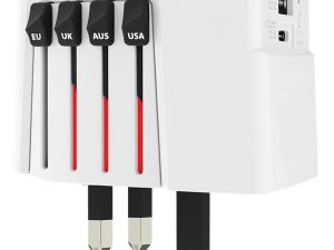 WORLD USB CHARGER AC 45PD, putni multiadapter 45w, beli