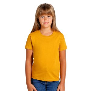 TERRA KID, dečja majica od organskog češljanog pamuka, 150g/m2, senf žuta