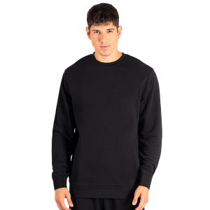 TERRY MEN, dukserica sa okruglim izrezom, 280 g/m2, crna