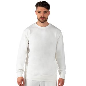 TERRY MEN, dukserica sa okruglim izrezom, 280 g/m2, krem-bela