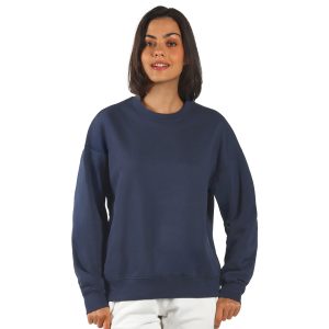 BIG, unisex široka dukserica od organskog pamuka, 300 g/m2, plava