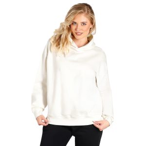 BIG HOODY, unisex široka dukserica sa kapuljačom od organskog pamuka, 300 g/m2, krem-bela