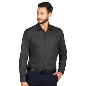 COMFORT LSL MEN, muška pamučna košulja dugih rukava, tamno siva