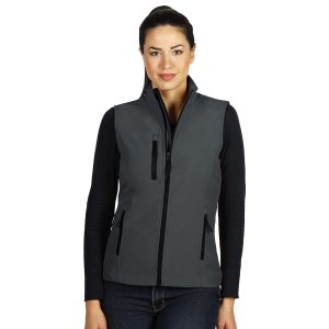 SKIPPER VEST WOMEN, ženski softshell prsluk, tamno sivi