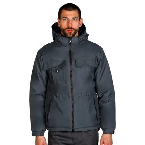 TEN JACKET, radna jakna sa kapuljačom, tamno siva