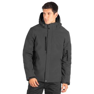 TROOPER, softshell jakna sa skidajućom kapuljačom, tamno siva