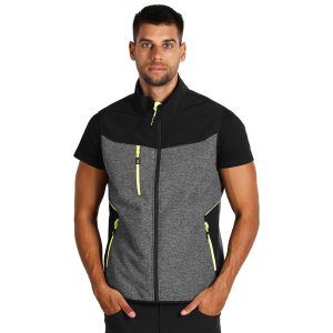 PANTHER GREY VEST, softshell prsluk, neon žuti