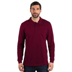 AZZURRO II LSL, pamučna polo majica dugih rukava, 180 g/m2, bordo